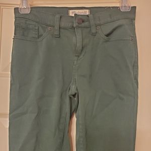 Madewell Forest Green Skinny Fit Pants